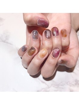 アティックネイルアトリエ(attic nail atelier)/天然石風ニュアンス★
