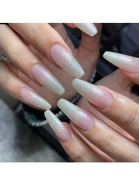 スカルプ　グラデーションネイル