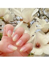 アップネイル/春ネイル　ラメグラデーション