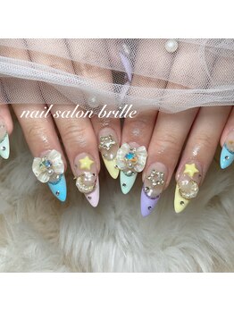 エスフィーネイルサロン ブリーユ(Esfy nailsalon Brille)/カラフルフレンチ