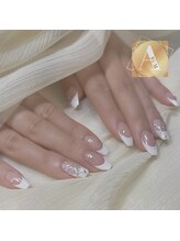 アルムネイル(ARUM nail)/Crystal shape フレンチ