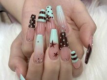 デュリブリンクネイル 高田馬場(Duli blink nails)/ミントチョコネイル＊