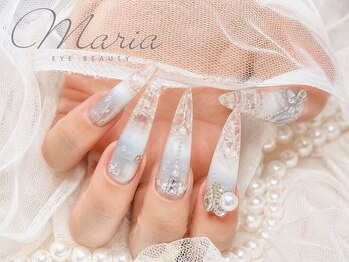 マリアアイビューティー 西梅田(Maria Eye Beauty)の写真/ロングネイルも深爪でお悩みの方も理想のネイルが叶う♪長さだしで上品・トレンド最先端で指先を華やかに♪