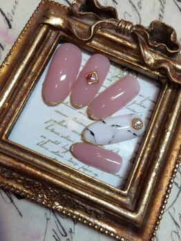 ネルフィーズ(NAILFY's)/上品ピンクに大理石