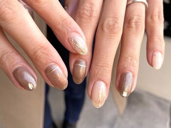 シェアサロン レノール(SHARE SALON LENORL)/ブラウンネイル　momo