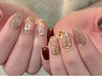 アイネイルズ 渋谷店(I nails)/【Karin.m】ブラウンゴールド