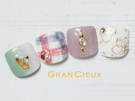 秋色フットネイル