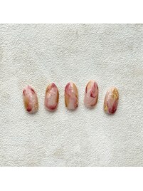 秋色ニュアンスアートネイル♪