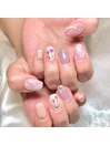 くすみパステル春ネイル*。