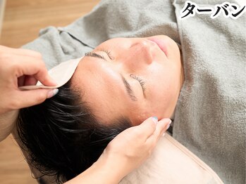 ホワイトワックス 神戸三宮店(WHITE WAX)/ターバンでしっかり巻きます◎