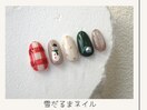 雪だるまネイル