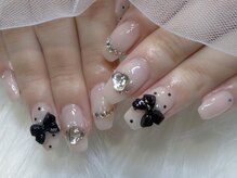 ララアンジュ(LaLa-Ange)/ドットリボンネイル