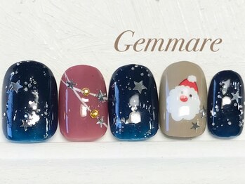 ジェンマーレ 青葉台店(Gemmare)/冬のクリスマスサンタネイル