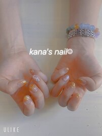 ラメグラ×貝★☆ビーチネイル