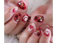 ポルカドットネイル(polkadot nail)の雰囲気（キュートを盛り込んだ冬アート♪定額こだわりアートコース）