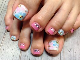 フラワーフットネイル