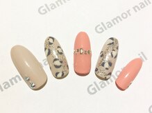 グラマーネイル(Glamor nail)/★定額¥7800!ヒョウ柄×全塗り