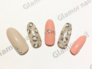 グラマーネイル(Glamor nail)/★定額¥7800!ヒョウ柄×全塗り