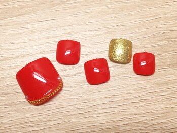 ネイルサロンアンドスクール ミュー(Nail Salon & school mieux)/《FOOTの季節♪》シンプル