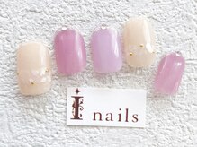 アイネイルズ 梅田店(I nails)/シェルスタッズワンカラー￥8200
