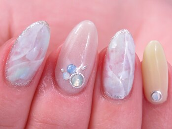 トータルビューティーアンドアズフローラ(Total Beauty & a`s Flora)/大理石ネイル
