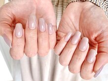 マニネイル 高の原店(mani nail)/グレーがかった透明感カラー
