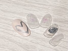 透明感ネイル〇。