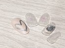 透明感ネイル〇。