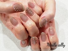 ネイルズアリー 立川店(Nails ally)/ドット×ルブタン×シアーカラー