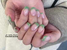 カシュカシュ(Cache Cache)/春色グリーンフレンチ