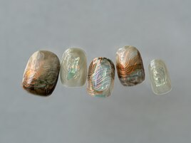 【Art 10】オーロラ艶ネイル