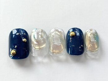 ネイルメゾン 天神店(NAIL MAISON)/ミラーイエロー艶¥7000
