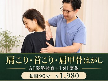 トモカ 吉川美南サロン(TOMOKA)の写真/朝から首肩が重い方へ。肩甲骨から全身を確認するマンツーマン整体