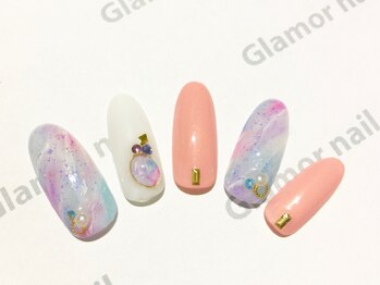 グラマーネイル(Glamor nail)/★定額¥8800!3Dドーム×マーブル