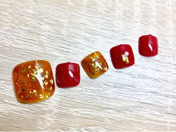 ネイルサロンアンドスクール ミュー(Nail Salon & school mieux)/《FOOTの季節♪》べっ甲