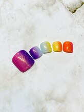 モニカ(Monica)/フット　レインボーネイル