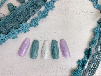 ネイルサロン&スクール ジーナ(GINA)/ラメ×ウネウネネイル