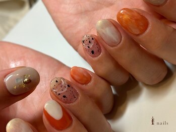 アイネイルズ 吉祥寺店(I nails)/オレンジニュアンス