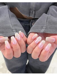 ピンクオーロラネイル