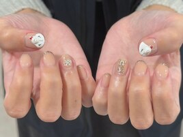 雪だるまネイル！