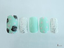 アイネイルズ 横浜WEST店(I-nails)/ドットローズミント¥8000
