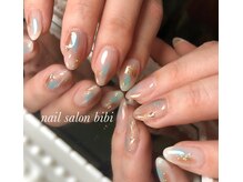 ネイルサロン ビビ(bibi)/クリア感塗りかけネイル