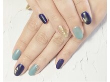 フレイムス アイラッシュ アンド ネイル(FRAMES)/マットカラー×ゴールド