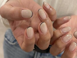 【misa.s】細フレンチネイル