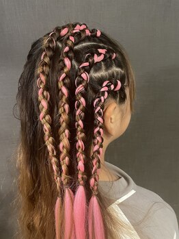 フラミンゴデザイン シー(flamingo design C)/【コーンロウ】1/4サイド