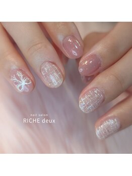 リッシュ ドゥ(RICHE deux)/手描きリボンネイル