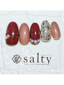 ネイルアンドアイラッシュサロン ソルティ 寺田町(salty)/冬ネイル