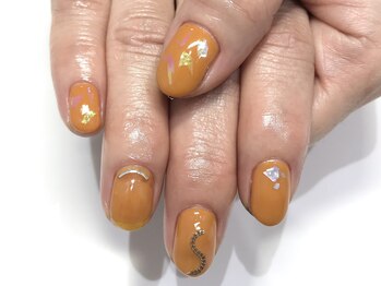 クォーターリゾートネイル(QUARTER RESORT nail)/くすみワンカラーネイル☆