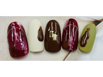 私のビューティー/大人チョコネイル☆初回6980円
