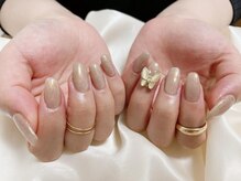 キキネイル 二子玉川(kikinail)/韓国風ラメ　バタフライ